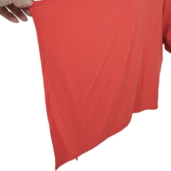 Soma Coral Orange Jersey Versatile Tie-Front Cardigan Short Sleeve‎ Shrug Small - Picture 4 of 8